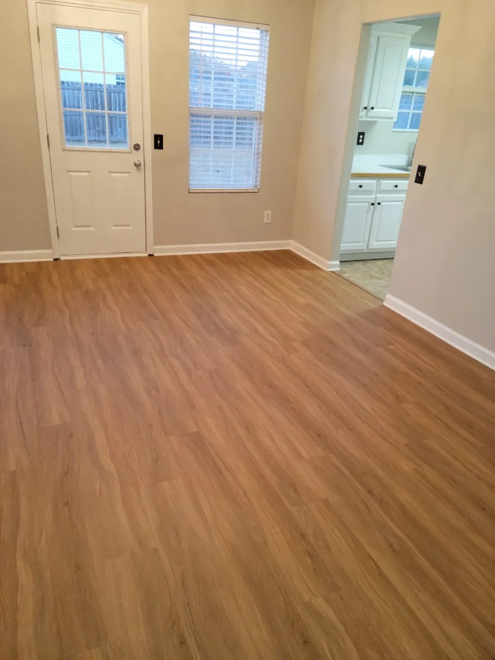Newly installed hardwood floor